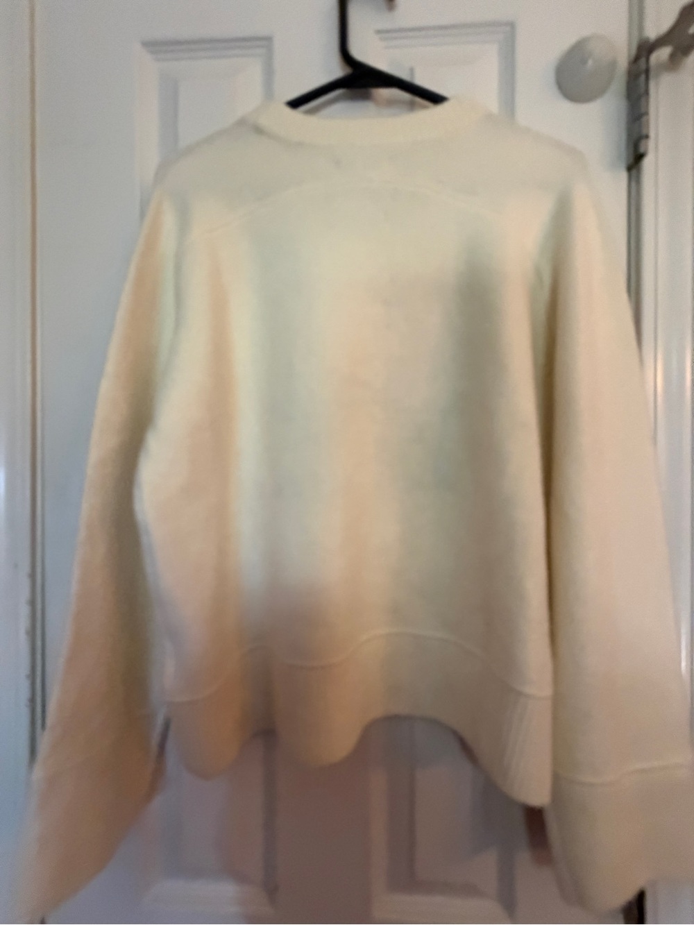 Abercrombie & Fitch Cream Sweater with Red Heart and Black NY Logo - Picture 3 of 7